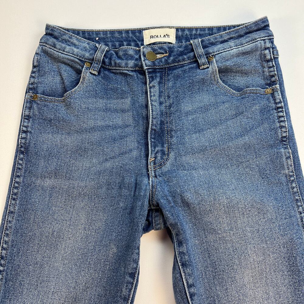 Rolla's Westcoast Super Skinny Distressed Mid Rise Medium Wash Jeans Size 29
